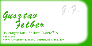 gusztav felber business card